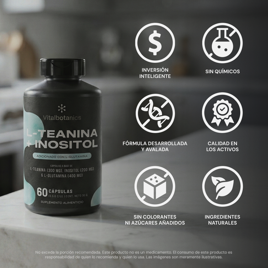 L-Teanine + Inositol | L-Teanina con Inositol y L-Glutamina