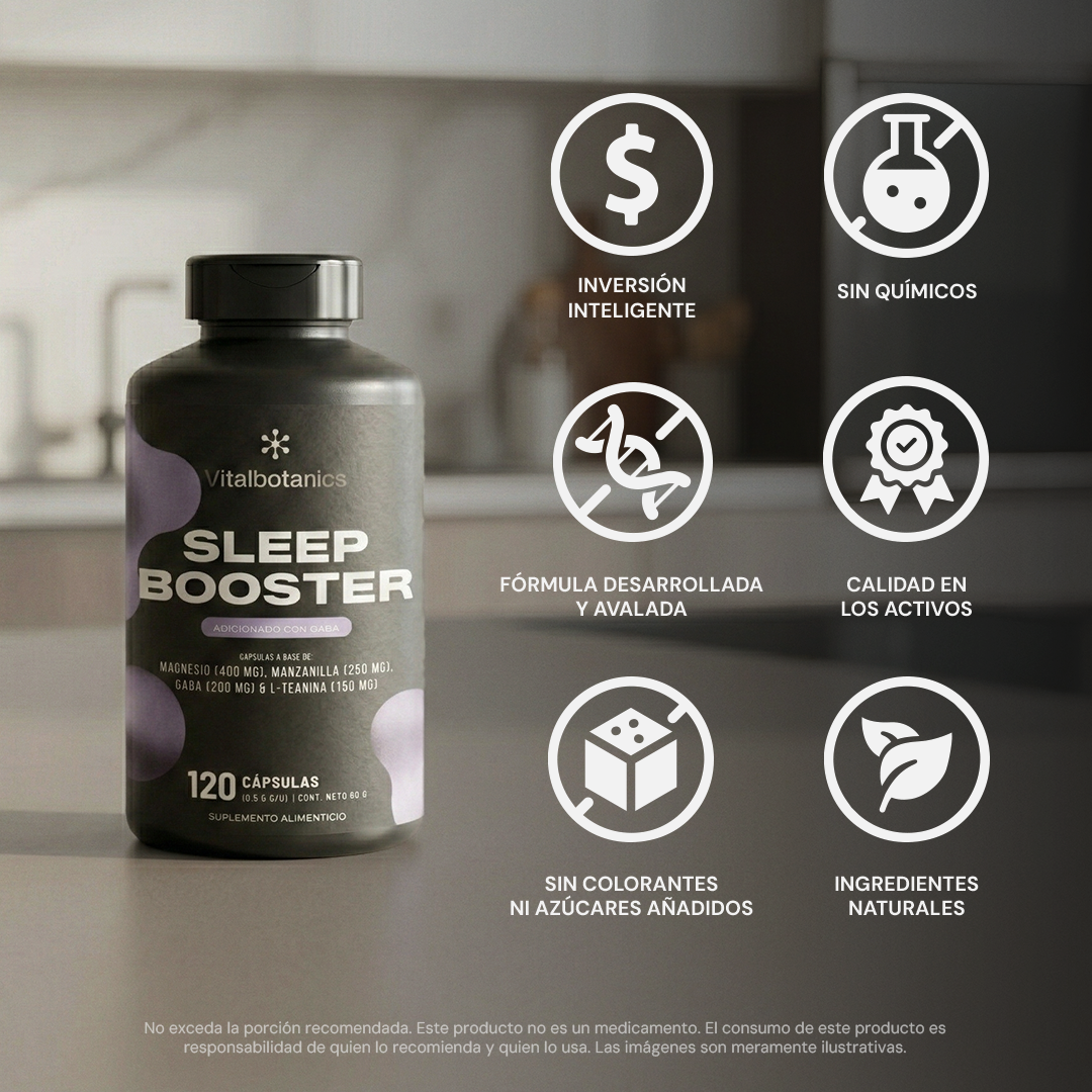 Características de Sleep Booster – 4 ingredientes naturales sin rellenos innecesarios