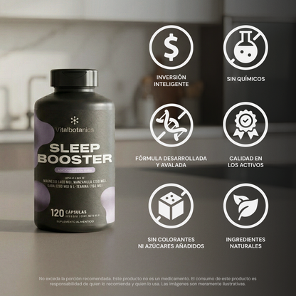 Características de Sleep Booster – 4 ingredientes naturales sin rellenos innecesarios