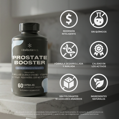 Prostate Booster | Semilla de Calabaza con Resveratrol y Equinácea - 7 Activos