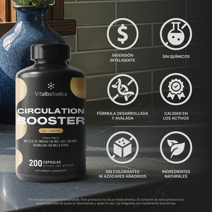 Circulation Booster | Ajo, Omega 3 y Cúrcuma en Cápsulas