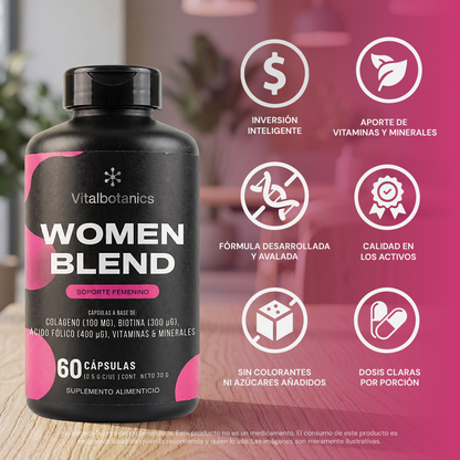 Women Blend | Colágeno con Moringa y Magnesio - Multivitamínico Mujer