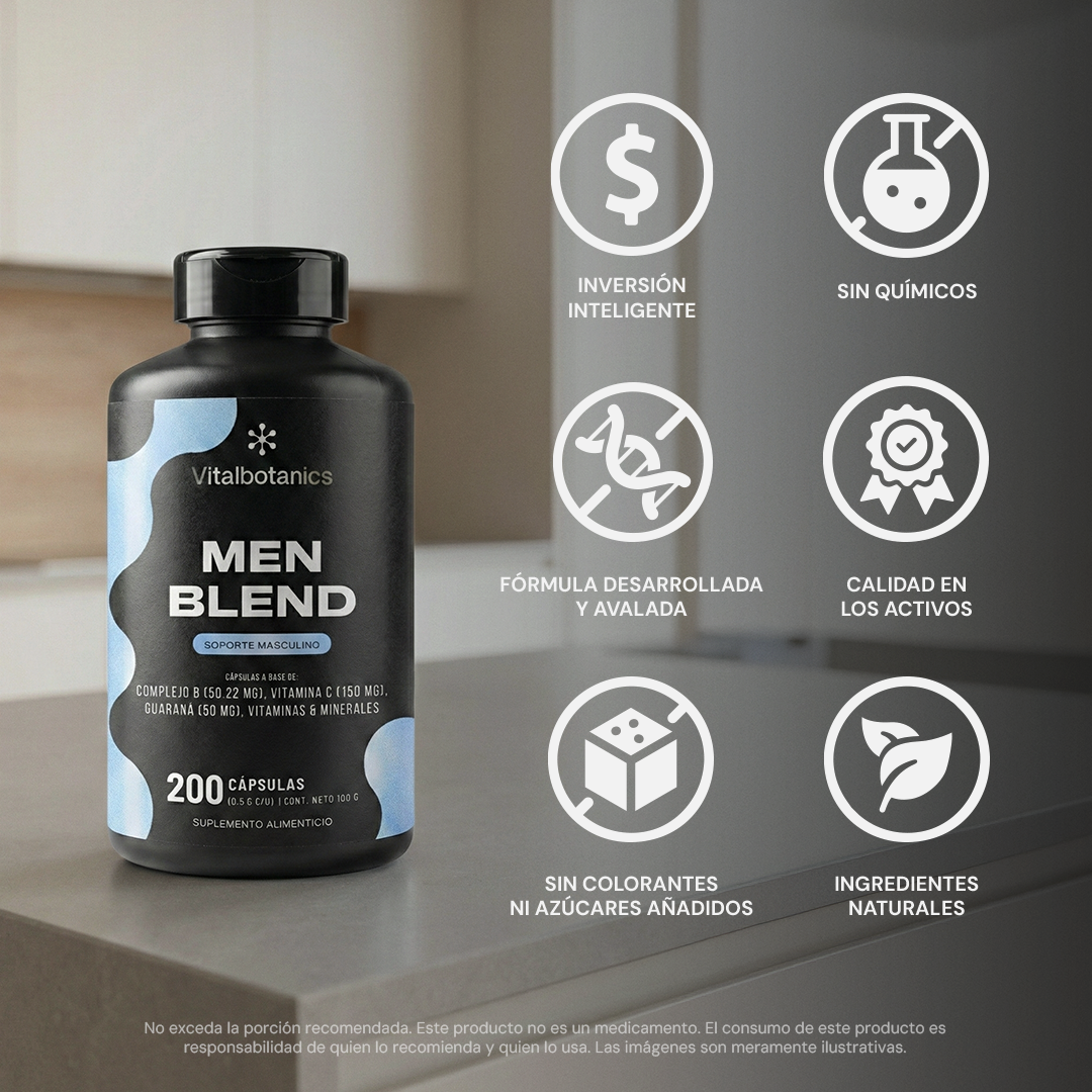 Iconos Men Blend Vitalbotanics 200c – Creatina, Guaraná, Zinc y Complejo B