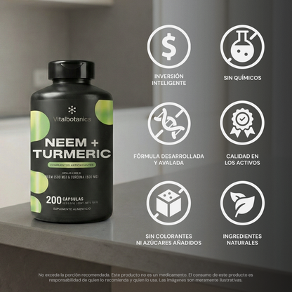 Neem + Turmeric | Cúrcuma con Neem - VitalBotanics