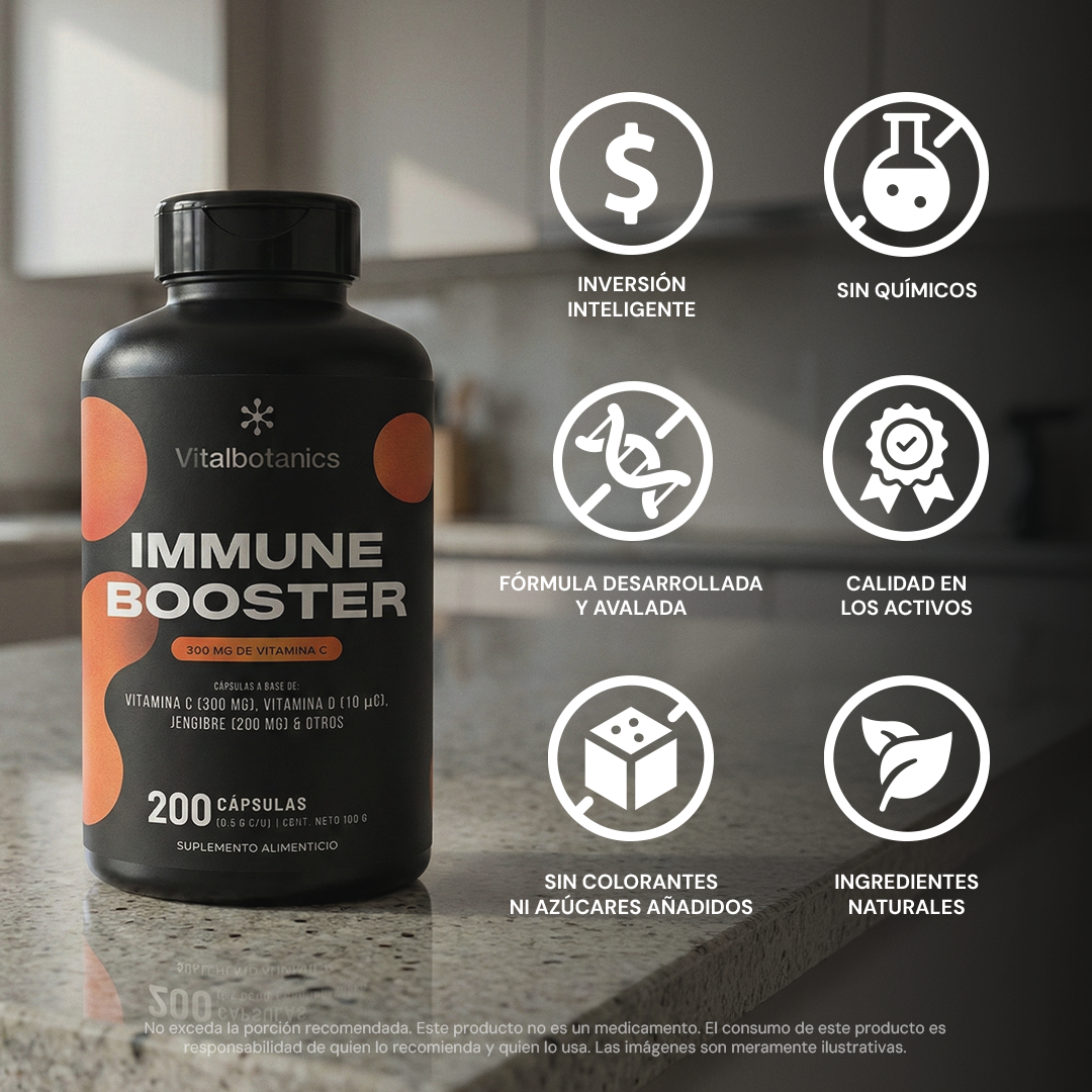 Immune Booster | 200 Cápsulas – Inmunidad diaria reforzada