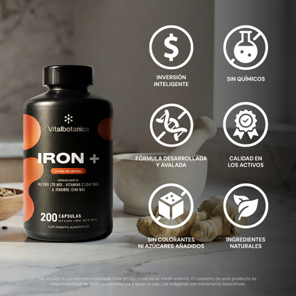 Beneficios de Iron+ – energía, defensas y absorción óptima