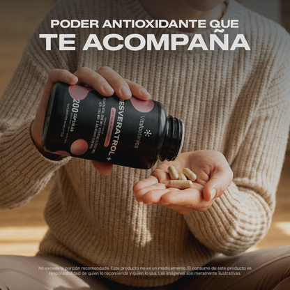 Resveratrol+ | Resveratrol con açai y arándano - VitalBotanics