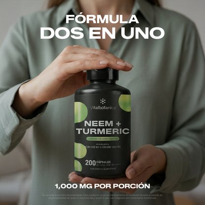 Neem + Turmeric | Cúrcuma con Neem - VitalBotanics