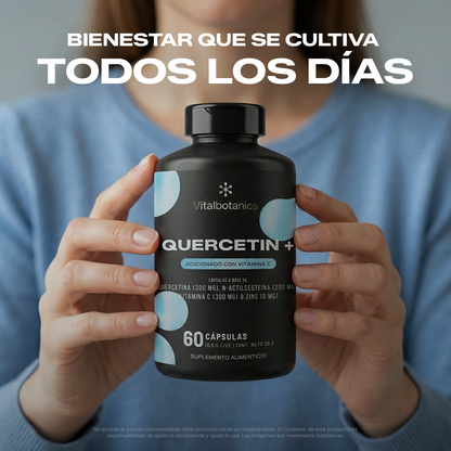 Modo de uso Quercetin+ Vitalbotanics – dosis recomendada de Quercetina con NAC