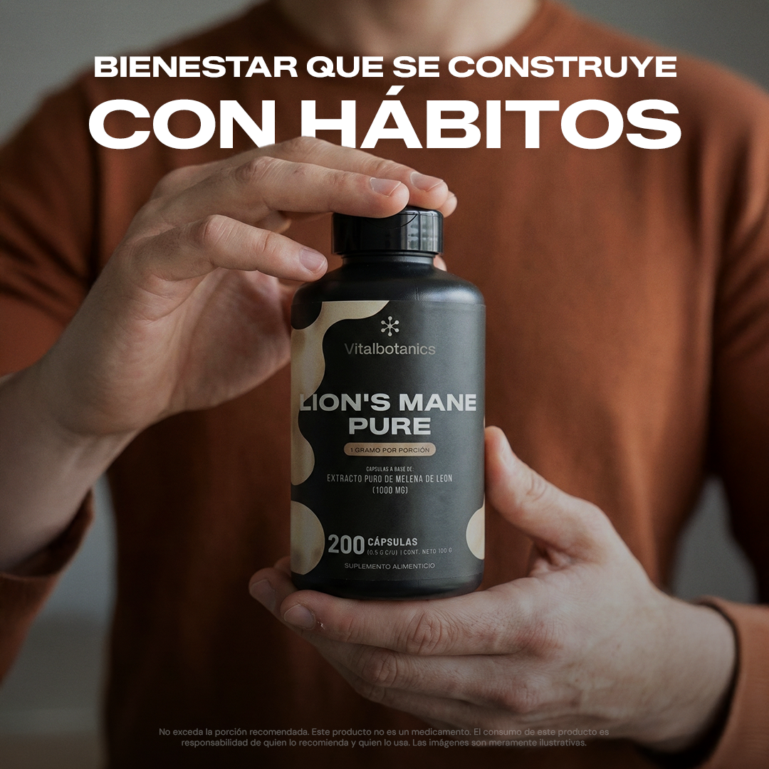 Lion’s Mane Pure | Hongo Melena de León en Cápsulas