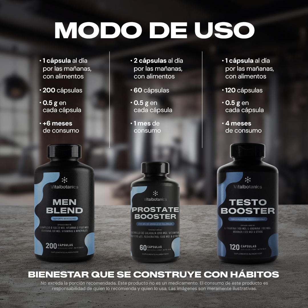 Kit Men 40+ Vitalbotanics – protocolo masculino integral para hombres activos