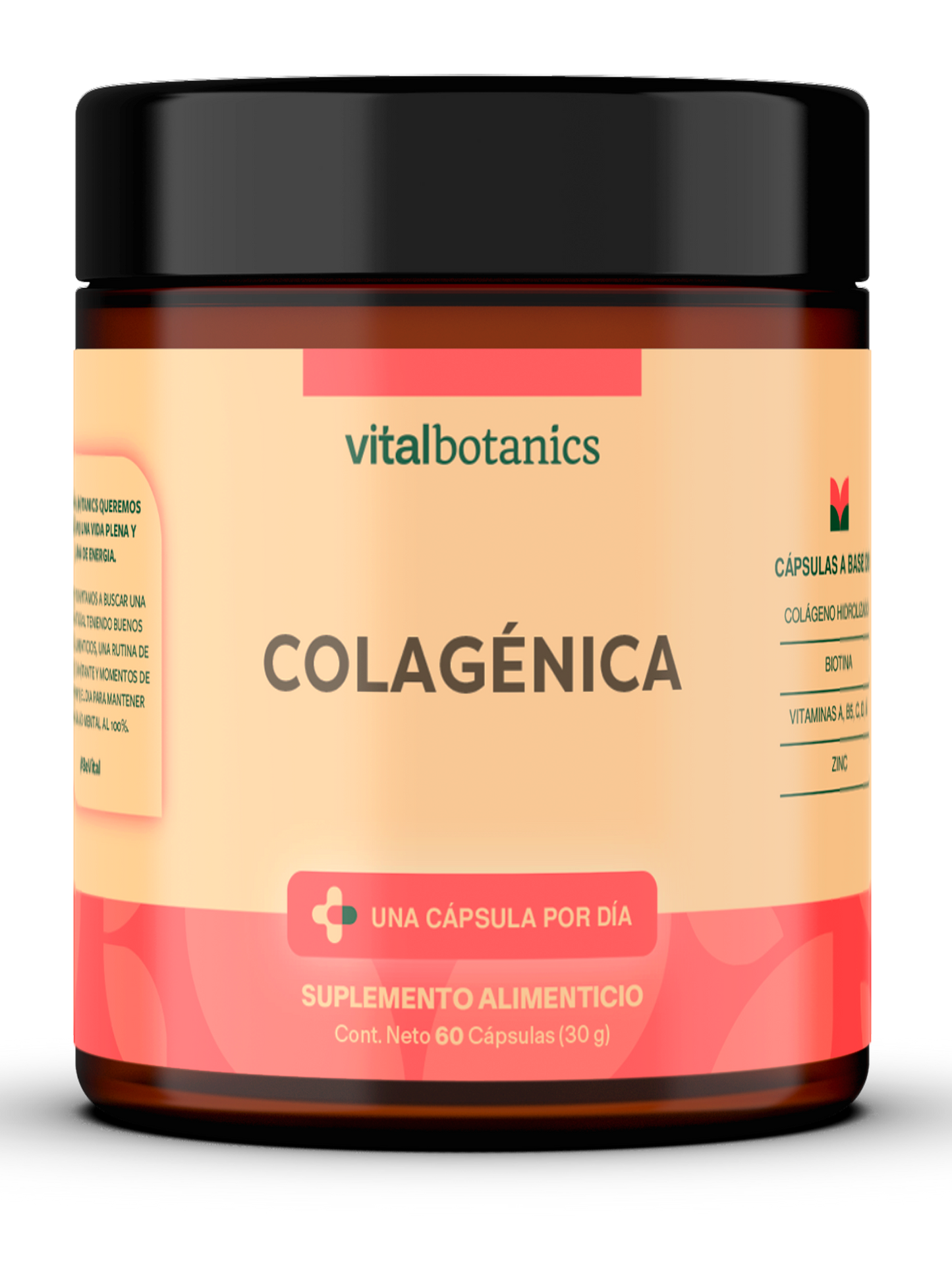 COLAGENICA | Biotina, Colágeno Hidrolizado, Vitaminas A, B5, C, D, E y Zinc