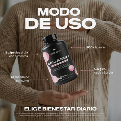 Collagen+ | Colágeno Hidrolizado con Vitamina C y Biotina - VitalBotanics