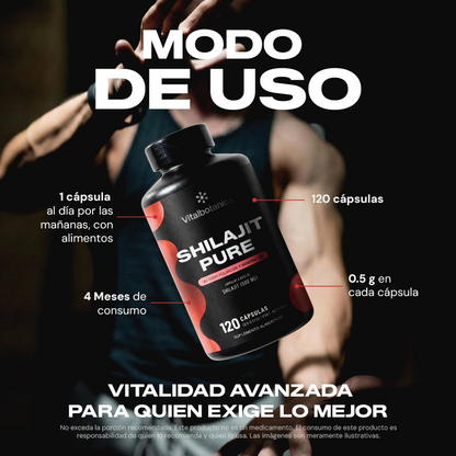 Shilajit Pure | Shilajit Puro - 500 mg por Cápsula