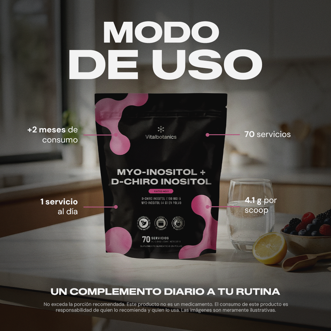 Myo+ | Myo-Inositol y D-Chiro Inositol Ratio 40:1 en Polvo