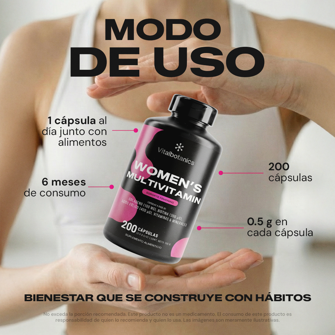 Women's Multivitaminin | Multivitamínico Femenino en Cápsulas