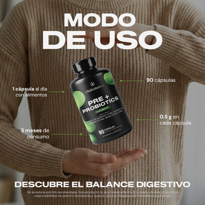 Pre + Probiotics | 60 Billion CFU con Inulina y Enzimas - VitalBotanics
