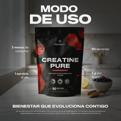 Creatine Pure | Creatina Monohidratada Micronizada en Polvo