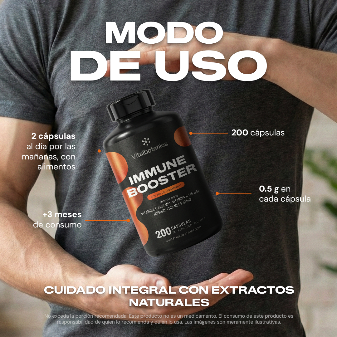 Immune Booster | 200 Cápsulas – Inmunidad diaria reforzada
