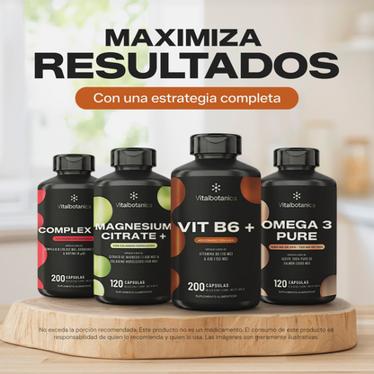 Vit B6+ | Vitamina B6 Piridoxina con Ajo - Neurotransmisores y Energía