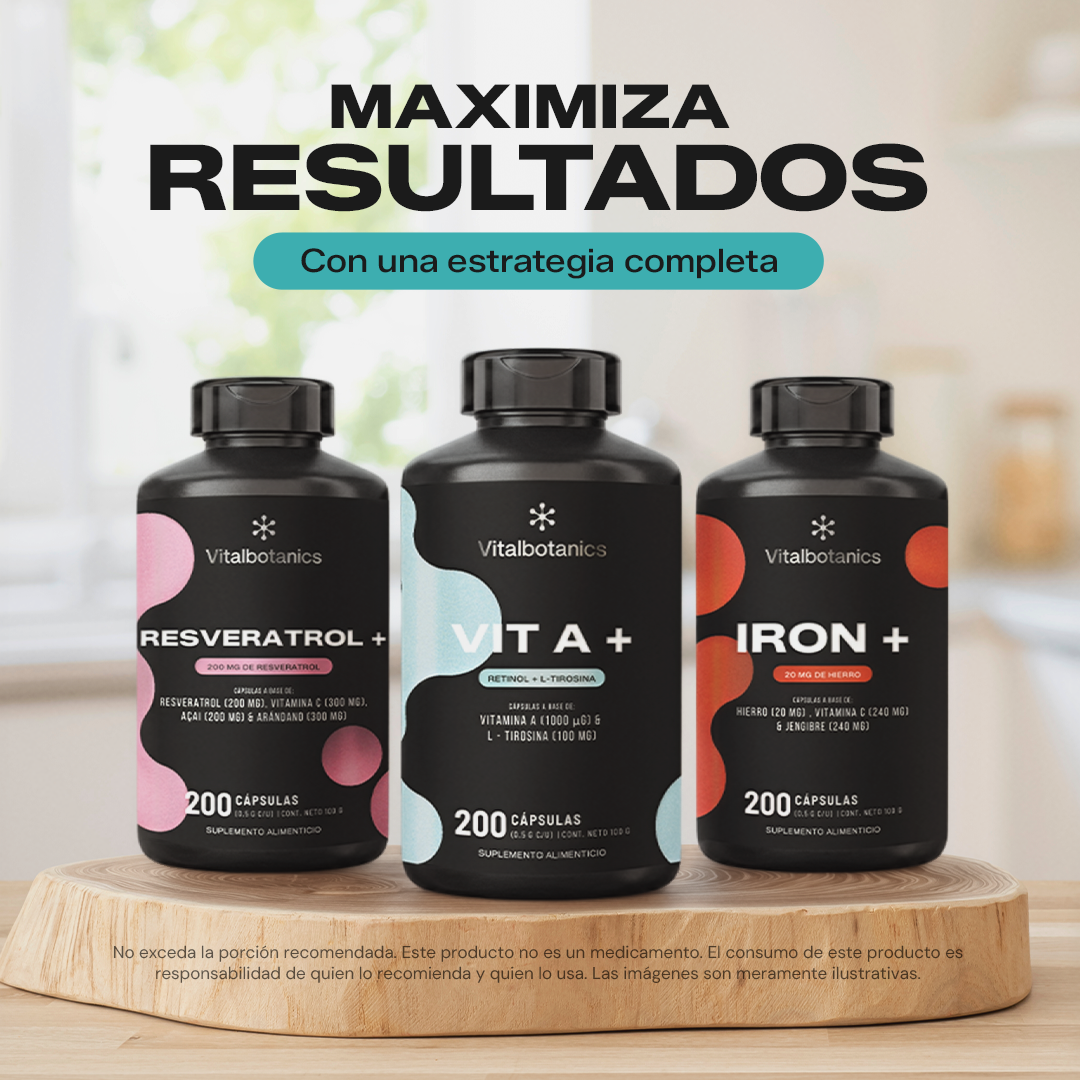 Estilo de vida con Vit A+ Vitalbotanics – Vitamina A y L-Tirosina de origen natural
