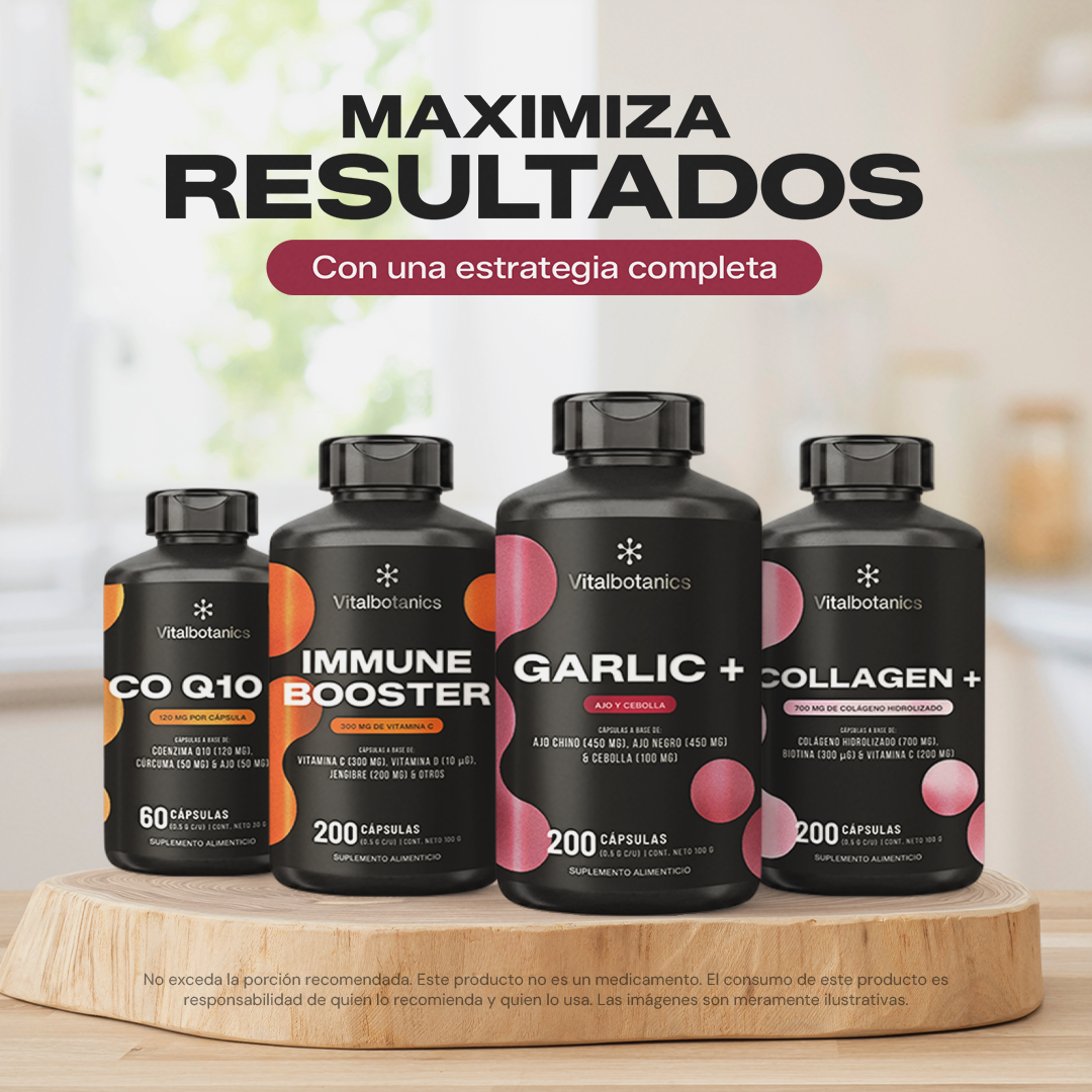 GARLIC + Ajo Chino, Ajo Negro y Cebolla | 200 Cápsulas