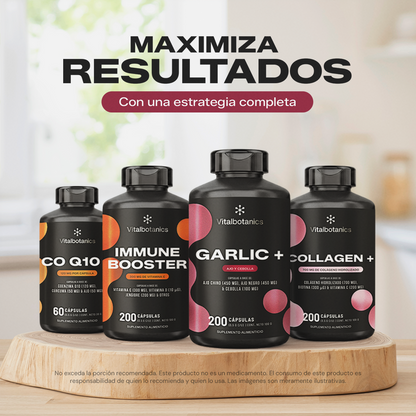 GARLIC + Ajo Chino, Ajo Negro y Cebolla | 200 Cápsulas
