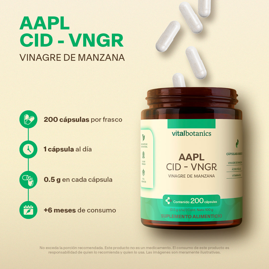 Vinagre de Sidra de Manzana en Cápsulas - VitalBotanics