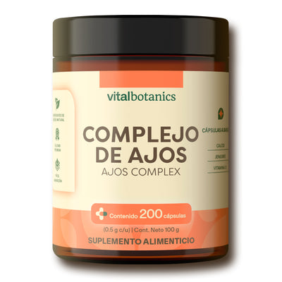 Ajo Chino, Ajo Negro y Cebolla en cápsulas Vitalbotanics – 200 piezas sin olor