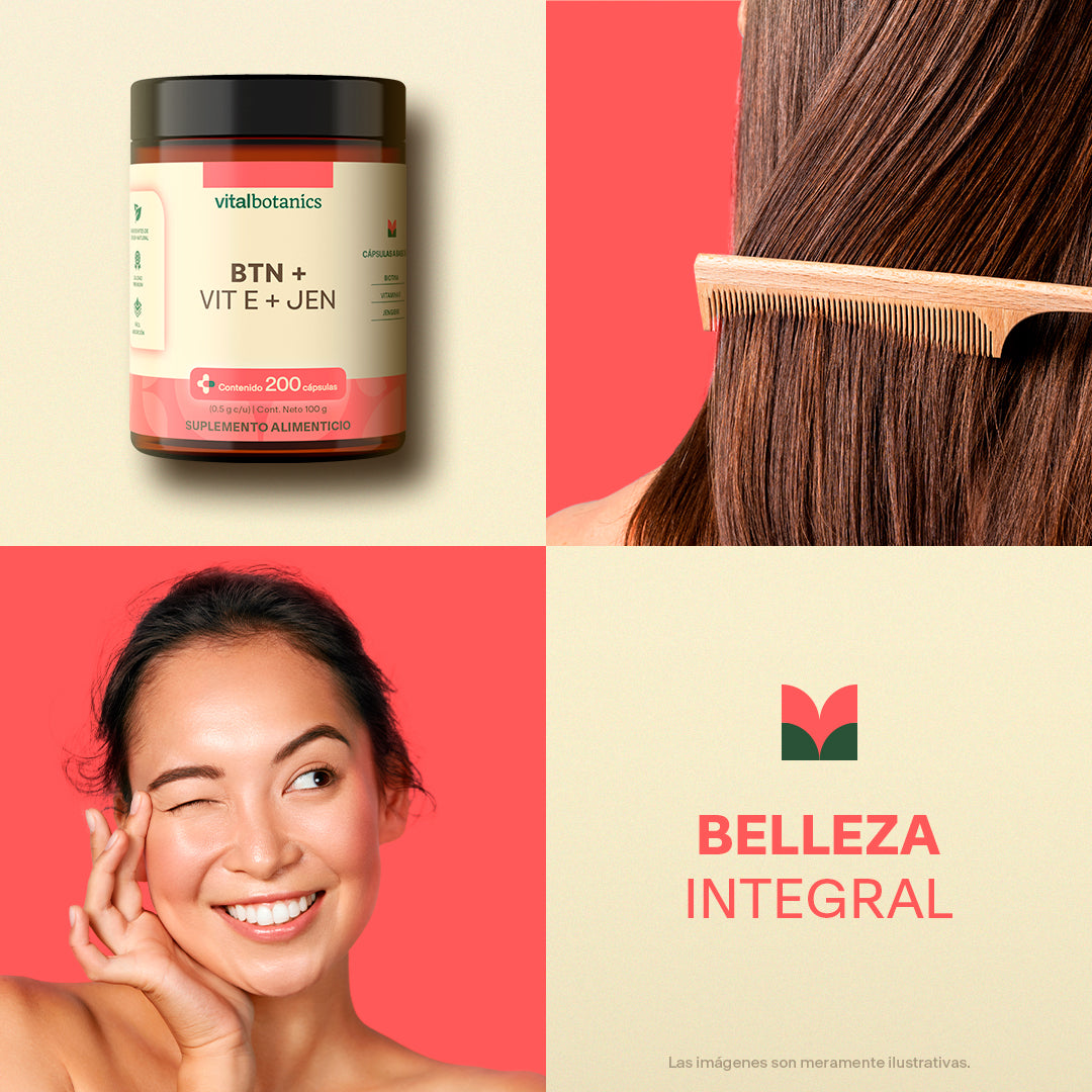 Biotina, Vitamina E, Jengibre en Cápsulas