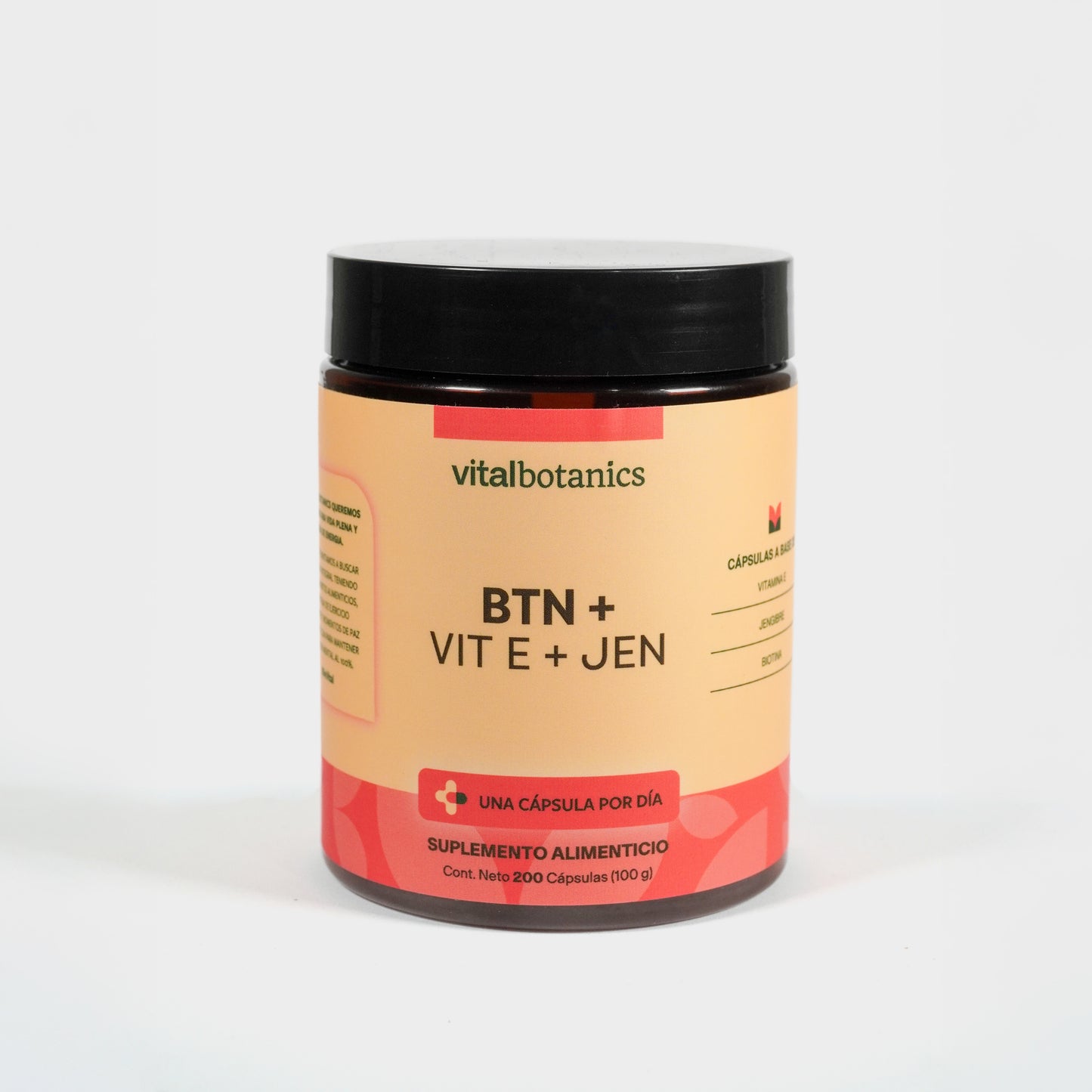 Biotina, Vitamina E, Jengibre en Cápsulas