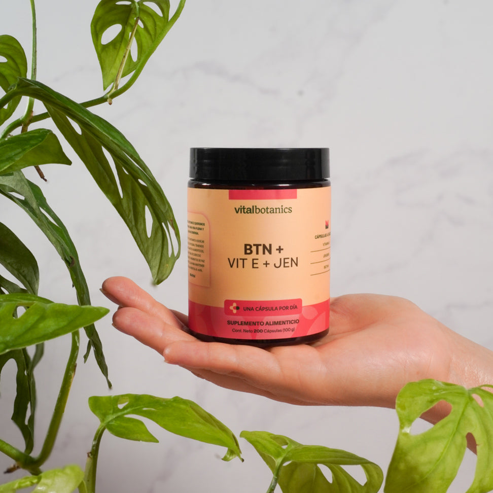 Biotina, Vitamina E, Jengibre en Cápsulas