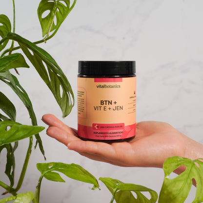 Biotina, Vitamina E, Jengibre en Cápsulas