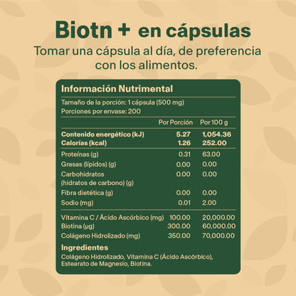 Biotina + Colageno + Vitamina C