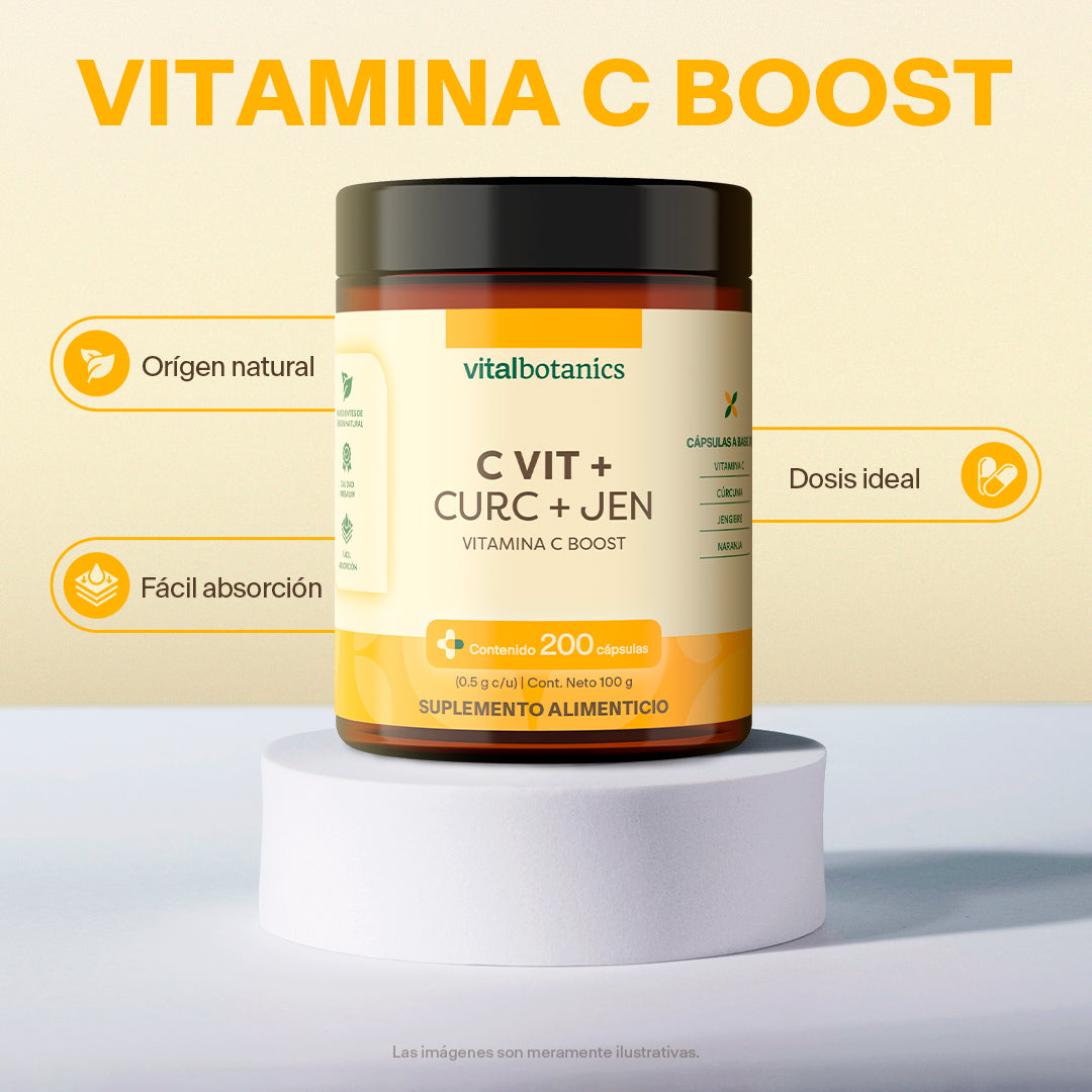 Complejo Vitamina C, Jengibre en Cápsulas - VitalBotanics