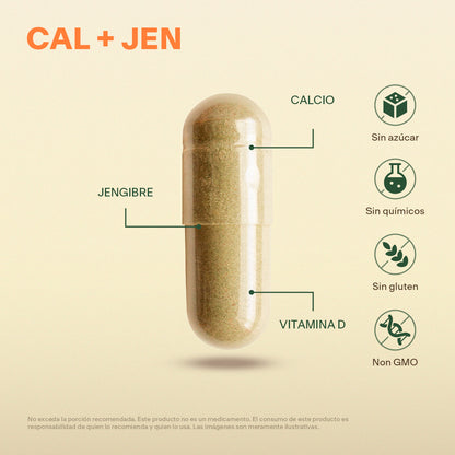 Calcio, Jengibre en Cápsulas