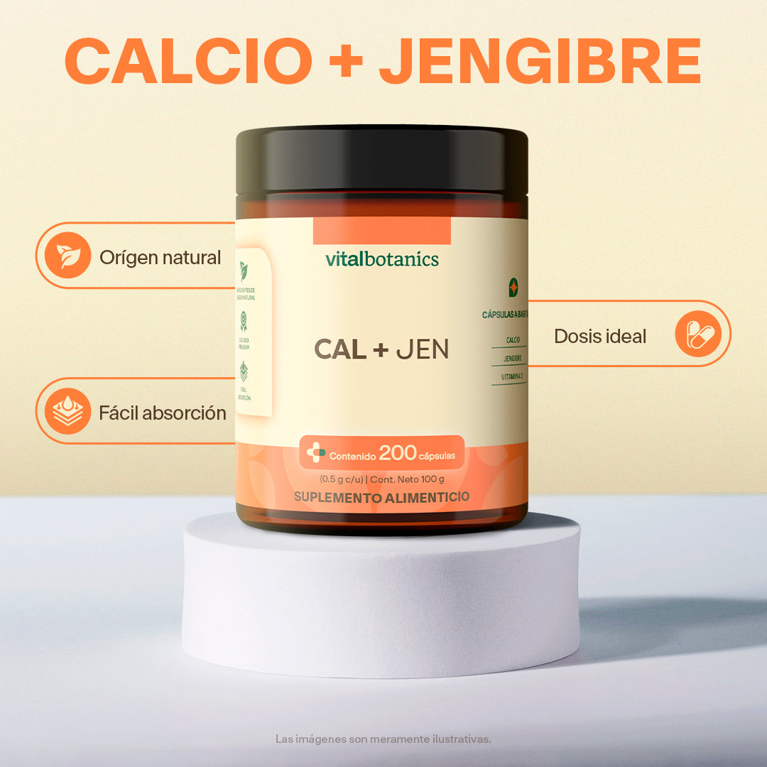 Calcio, Jengibre en Cápsulas - VitalBotanics