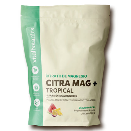Citrato De Magnesio en Polvo Sabor Frutas Tropicales