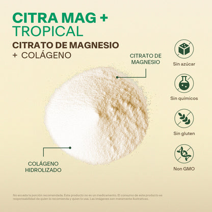 Citrato De Magnesio en Polvo Sabor Frutas Tropicales