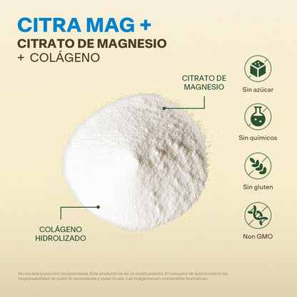 Citrato De Magnesio en Polvo Sabor Natural
