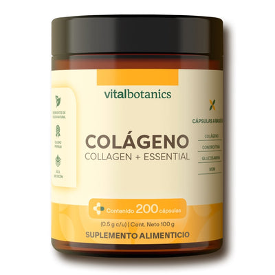 Colágeno Hidrolizado, Glucosamina, Condroitina y MSM en cápsulas Vitalbotanics – 200 piezas