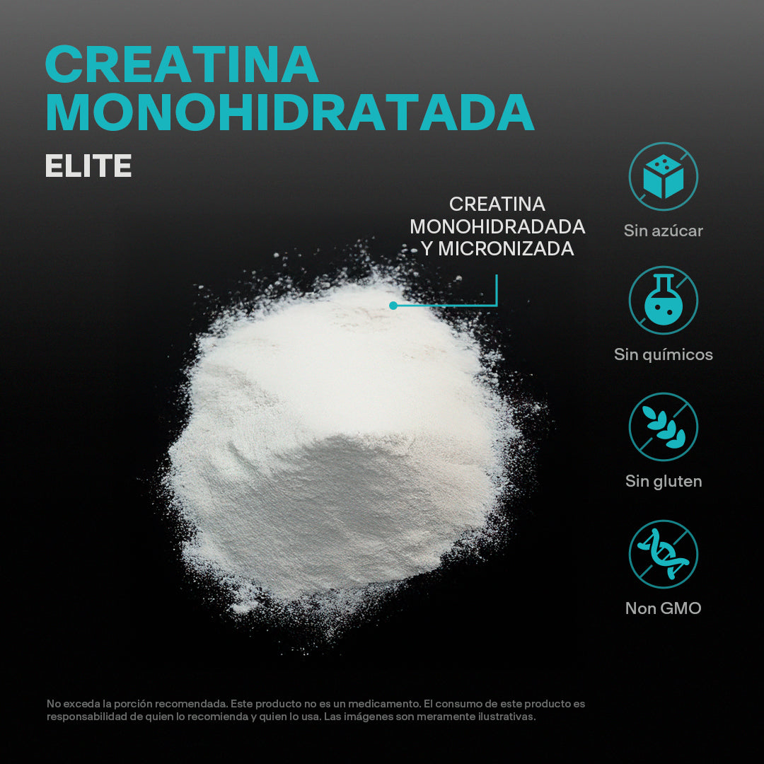 Creatina Monohidratada Elite en Polvo