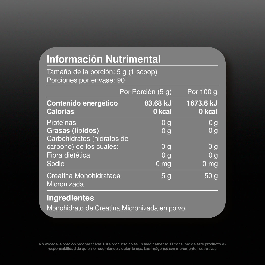 Creatina Monohidratada Elite en Polvo