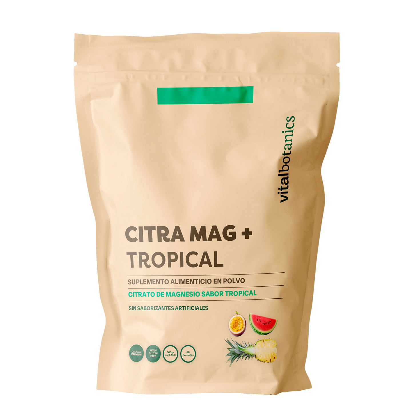 CITRA MAG + TROPICAL | CITRATO DE MAGNESIO EN POLVO SABOR FRUTAS TROPICALES