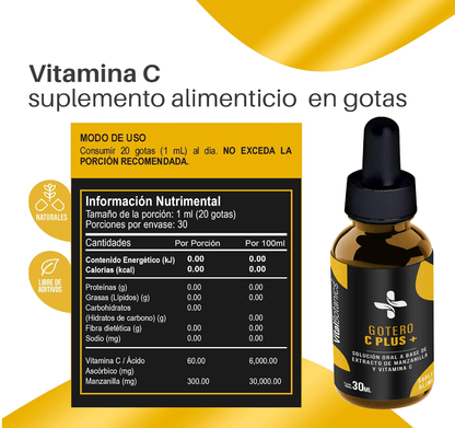 VITAMINA C Gotero | Vitamina C + Zinc