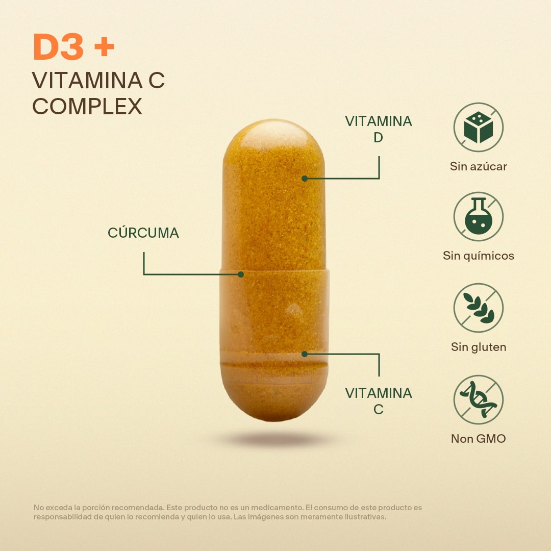 Complejo Vitamina D + C y Jengibre