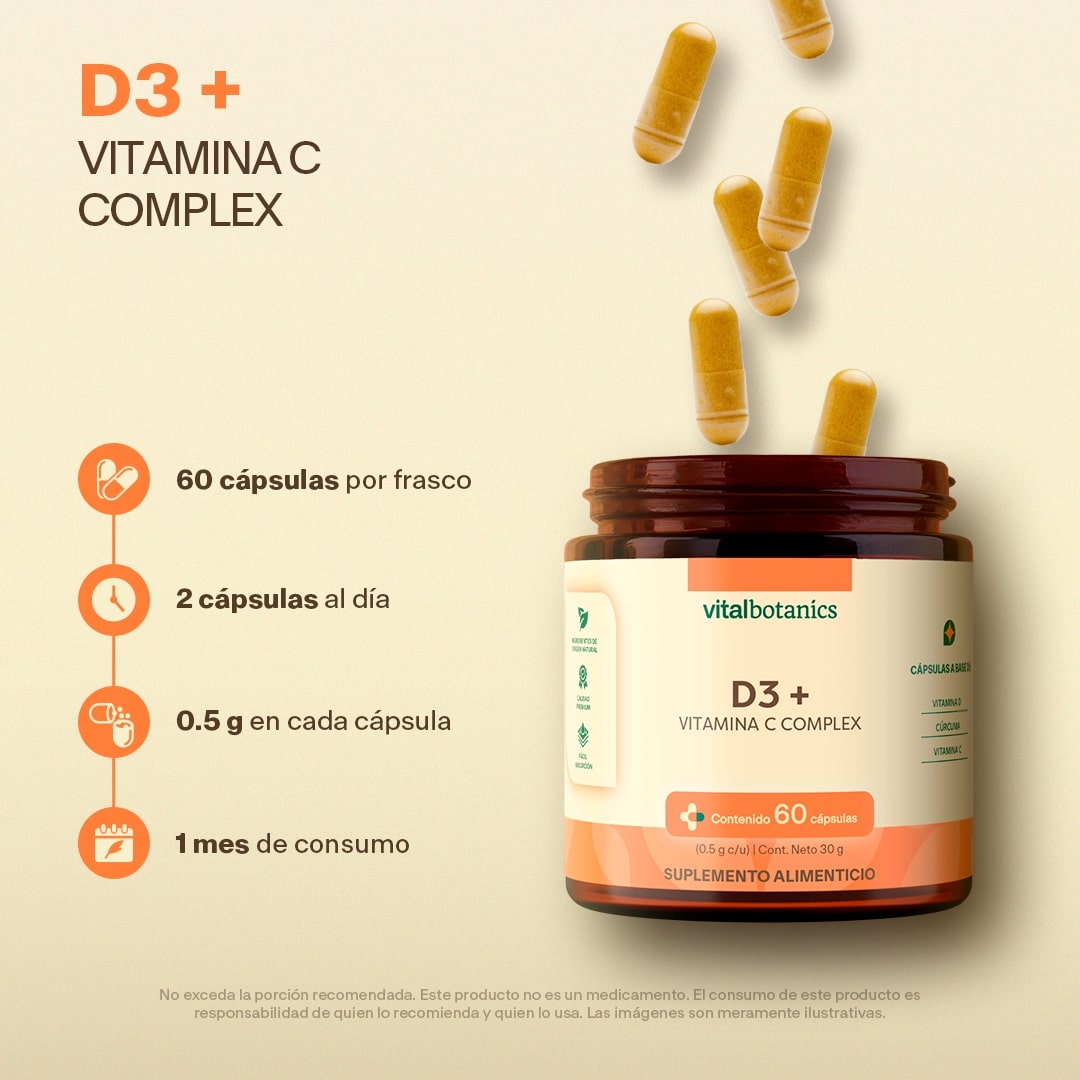 Complejo Vitamina D + C y Jengibre