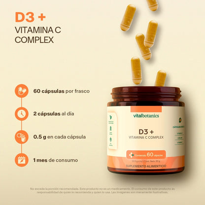 Complejo Vitamina D + C y Jengibre