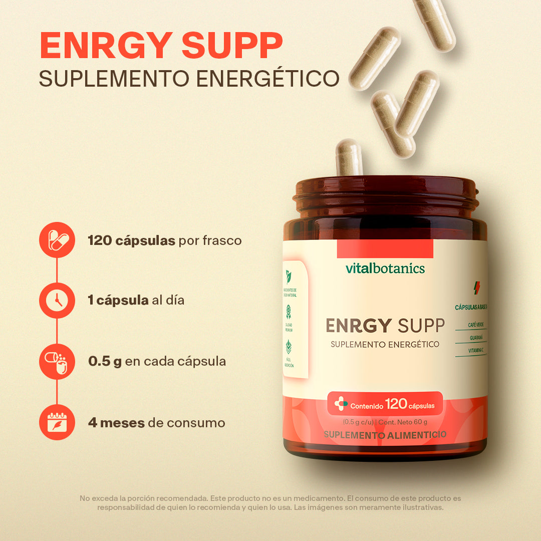 Suplemento Energético en Cápsulas - VitalBotanics