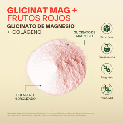 Glicinato de Magnesio en Polvo sabor Frutos Rojos